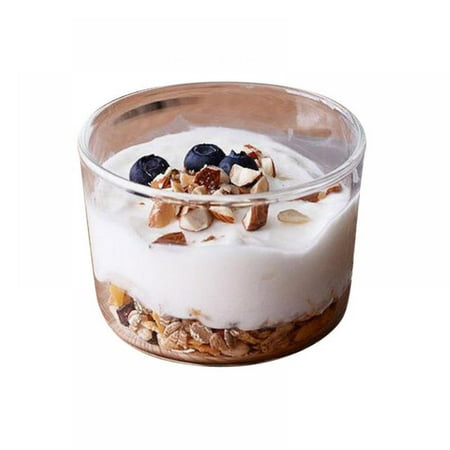 

High Temperature Resistant Clear Glass Pudding Cup Milk Yogurt Cup Insulated Glass