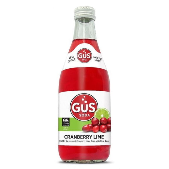 GuS Soda - Cranberry Lime - 12 oz (12 Glass Bottles)