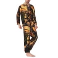 thumbnail image 2 of Lsque Flower Field Poodle Pattern Long Sleeve Pajama Set for Men - Soft 2-Piece Sleepwear and Loungewear Set with Pockets, Comfy Nightwear-XX-Large, 2 of 7