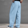 thumbnail image 4 of Resicozy Baggy Sweatpants Men Wide Leg Drawstring Waist Straight Sweat Pant 2026 Casual Workout Gym Athletic Trousers with Pockets Sky Blue 2XL, 4 of 4