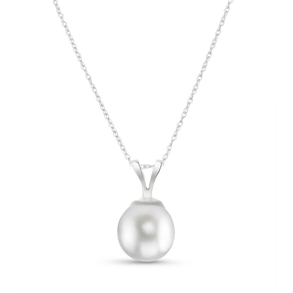 Galaxy Gold 14K White Gold Pearl Pendant Necklace - June Birthstone - Balance & Intuition - 16" to 24" - Fine Jewelry for Women