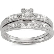 MyDiamondBox 1/10 Carat Total Weight (cttw) Sterling Silver, White Diamond, Bridal Promise Ring - Wedding ring for Women (Size: 10)