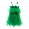 thumbnail image 4 of Odeerbi Christmas Dresses For Girls Toddler Kids Baby Christmas Tree Outfits Dress Tops Party Vest Hat Outfits Green, 4 of 9