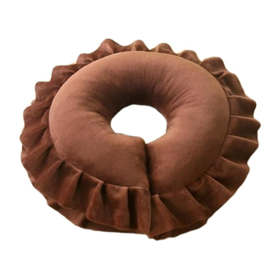 Dualoai Face Down Pillow Ergonomic Face Cradle for Beauty Salon Office Beach Tanning Brown