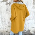 thumbnail image 5 of Fashionable Solid Color Long Sleeved Casual Sweater Cardigan, Hooded Jacket with Pockets for Versatile Layering in Women's Everyday Wardrobe,Yellow,XL, 5 of 5