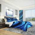 thumbnail image 1 of Designart 'Blue and Black Transition' Modern & Contemporary Bedding Set - Duvet Cover & Shams, 1 of 4