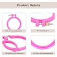 thumbnail image 3 of ZOUSSIQI 3pcs Plastic Embroidery Hoops Set, Cross Stitch Circle Hoop Embroidery Circle Ring for Embroidery and Cross Stitch Random Color(3in) CA919-16472, 3 of 9