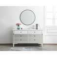 thumbnail image 2 of 60 inch mirrored 6 drawer chest in antique white, 2 of 10