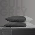 thumbnail image 4 of Sleep Zone Striped Cooling Sheets Set Full Size - Fitted Flat Sheet & Pillowcase Sets 4 Piece - Super Soft Stripe Bed Sheet, Easy Care, Deep Pocket (Gull Grey, Full), 4 of 7