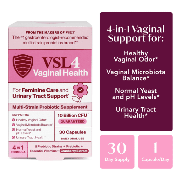 VSL4® Vaginal Health Daily Probiotic Supplement for Adults, 30 Count