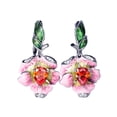 thumbnail image 2 of tredstone Gift Choice Exquisite Handmade Enamel Drop Earrings In Silver Premium Silver Earrings For Women 1Set, 2 of 6