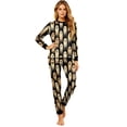 thumbnail image 2 of Halloween Pajamas, Halloween Matching Family Pajamas Beige Ghost Print Long Sleeve 2Pcs Pj Set Soft Sleepwear Nightwear Loungewear Holiday Party Costume Fun Festive Stylish Spooky Season for Family, 2 of 6