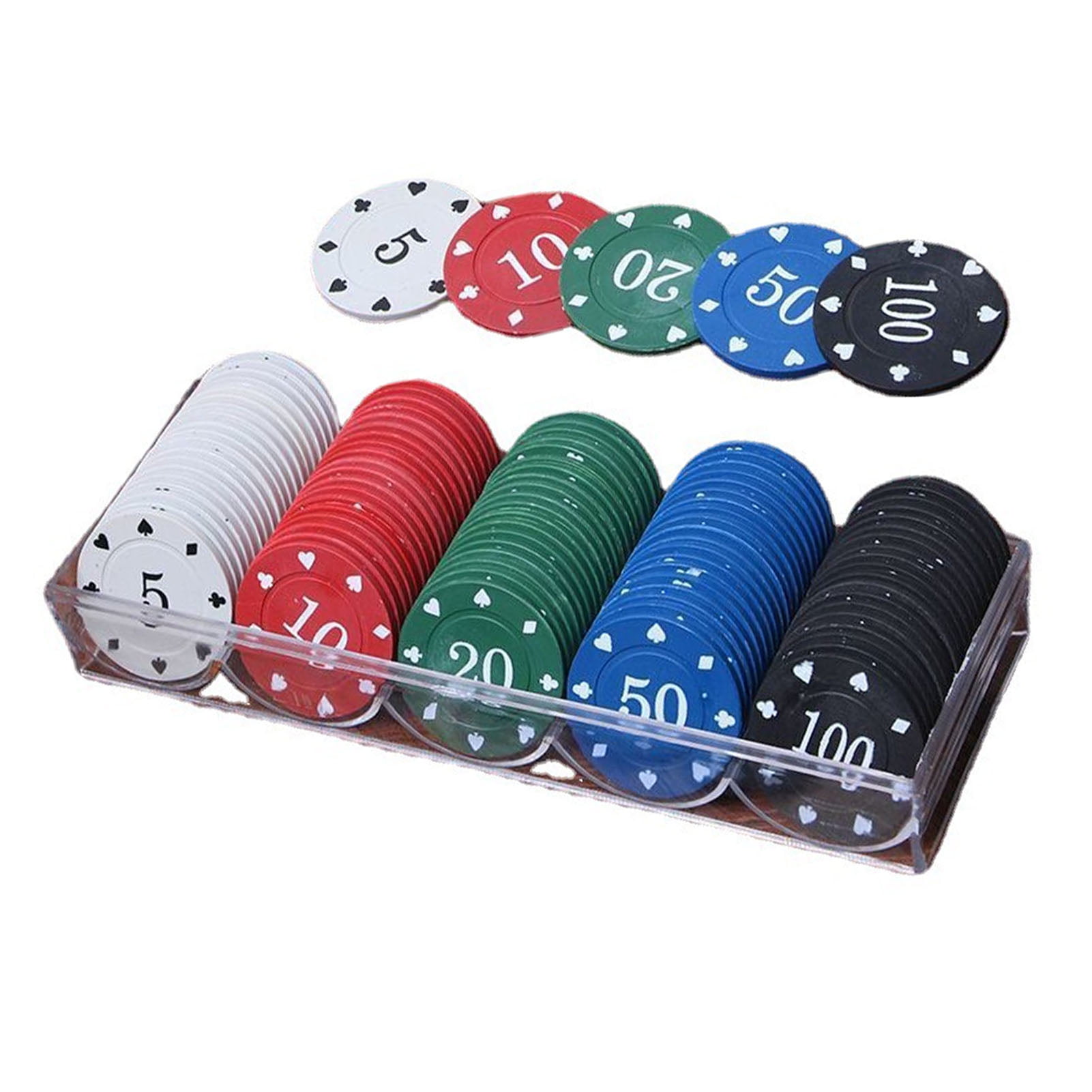 TOYANDONA 2-Pack Clear Poker Chip Cases - 100-Chip Storage Boxes With Lids For Game Nights