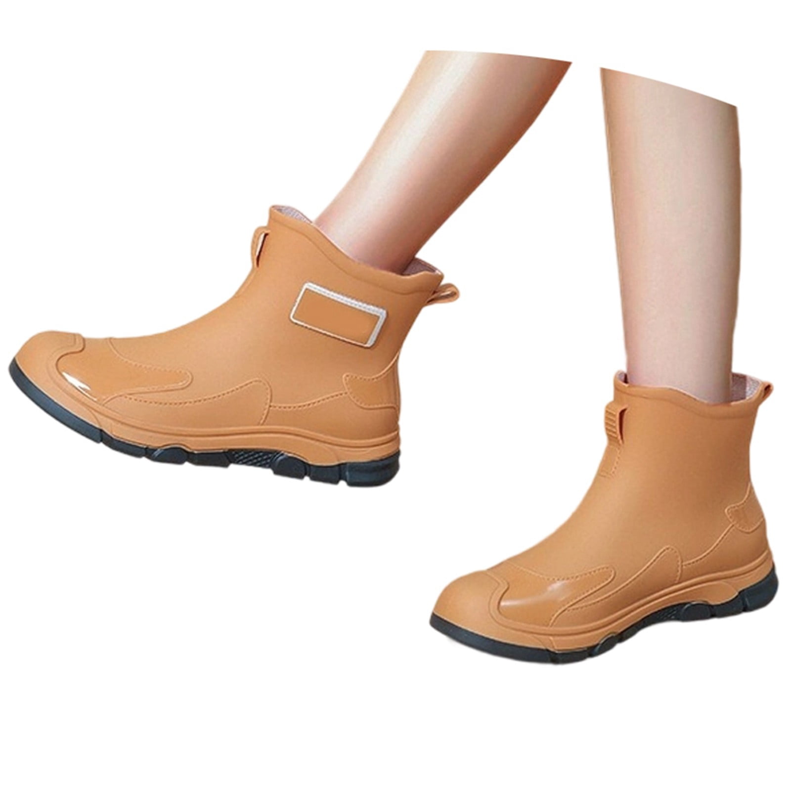 Sunbona Fashionable Women's Rain Shoes Summer Short Ankle Boots Casual Footwear For Everyday Use Rain Boots Collar Gardening Boots Ultra Lightweight Portable Garden Shoes