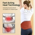 thumbnail image 5 of Heating Pad for Back Relief, 45" x 10" Electric Heating Pads for Cramps with 4 Heat Settings, 2H Auto Shut-Off, Large Heating Pad Wrap for Cramps, Waist, Lumbar, Abdomen, Washable, Gray, 5 of 7
