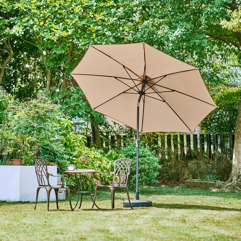 amazon canada patio umbrellas Umbrellas 2020 Best Offset Patio Umbrella Canada Sun Umbrellas Amazon 9FT  Outdoor Tilt Fiberglass Ribs, UV Waterproof Beige Canopy For Garden, Deck,  Poolside (Market Table Umbrella) Patio Umbrella