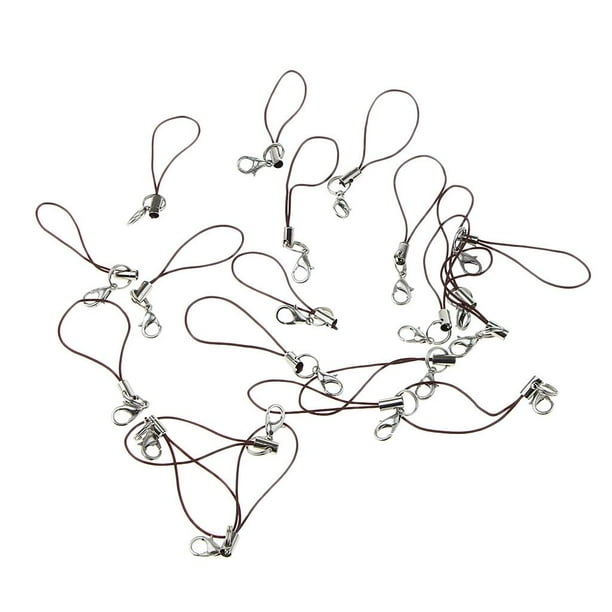 20 Piezas Llave de Teléfono Móvil Mp3 Mp4 Llavero Bolsa Pequeño Colgante Electrónico Cordón DIY café Hugo correa del acollador del teléfono