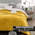 thumbnail image 6 of Moonlight20015 Sherpa Blanket Fluffy Plush Ultra-Soft Bed Blanket Reversible Twin Size Ochre Color, 6 of 8