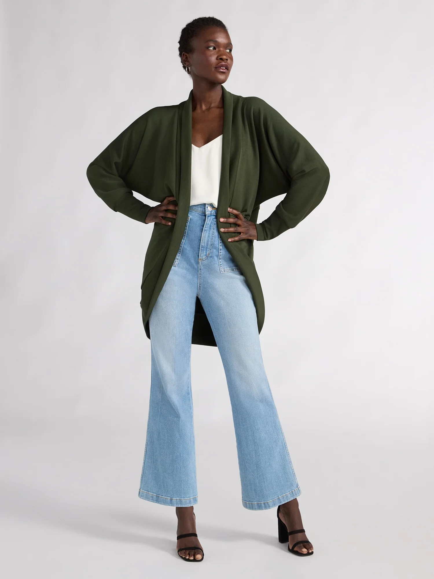 Scoop Women’s Ultimate ScubaKnit Cardigan, Sizes XS-XXL