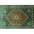 thumbnail image 1 of Ahgly Company Indoor Rectangle Persian Turquoise Blue Traditional Area Rugs, 8' x 12', 1 of 4