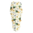 thumbnail image 5 of Xoenoiee Tropical Pineapple Flower Print Kaftan Dresses for Women Plus Size Caftan V-Neck Batwing Sleeve Beach Swimsuit Cover Up, Side Slits Maxi Moo Moo Loungewear, 5 of 7