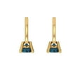 thumbnail image 4 of Clara Pucci 0.5Ct Natural London Blue Topaz Round Cut VVS1 Lever Back Drop Dangle 14k Solid hypoallergenic Gold Designer Earrings For December, 4 of 7