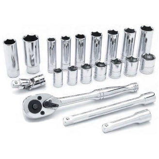 Performance Tool 7-Piece Wheel Bearing Lock Nut Socket Set - 1/2-Inch Drive For Auto Repair