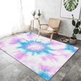 thumbnail image 3 of Area Rug 7x8 ft Blue Pink Watercolor Graffiti Living Room Non-Slip Rug, 3D Print Floor Carpet, Soft Large Area Rugs for Bedroom Dining Room Kitchen, Washable Low-Pile Rug, 3 of 7