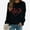 Black, variant on Great Gifts for Less Ofreoo Ladies' Casual Valentine's Day Printed Long Sleeved Round Neck Top/shirt