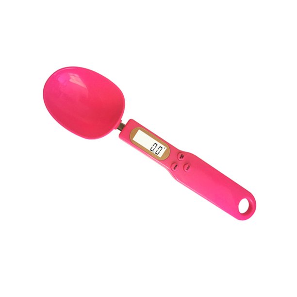 Billuyoard de cuchara portátil de diseño 2 en 1, LCD Digital para cocina, gramo de medición electrónico para alimentos, café, azúcar, gramo, Cocina y Comedor Rosa roja Billuyoard HA005151-03B