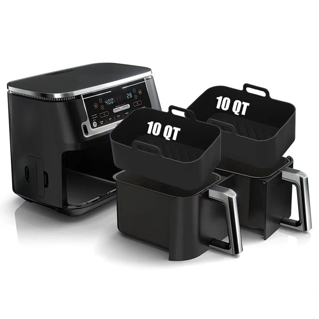 Forros de Silicona Reutilizables para Freidora de Aire MMH 10QT 2 Piezas Negro