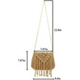 thumbnail image 2 of PIKADINGNIS Women Handwoven Crossbody Handbag Cotton Crochet Woven Shoulder Handbag Summer Beach Handmade Purse Bag Tassel, 2 of 6