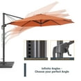 thumbnail image 4 of FLAME&SHADE 11ft Round Outdoor Patio Offset Hanging Cantilever Umbrella with Base for Garden,Deck and Poolside,Red, 4 of 7