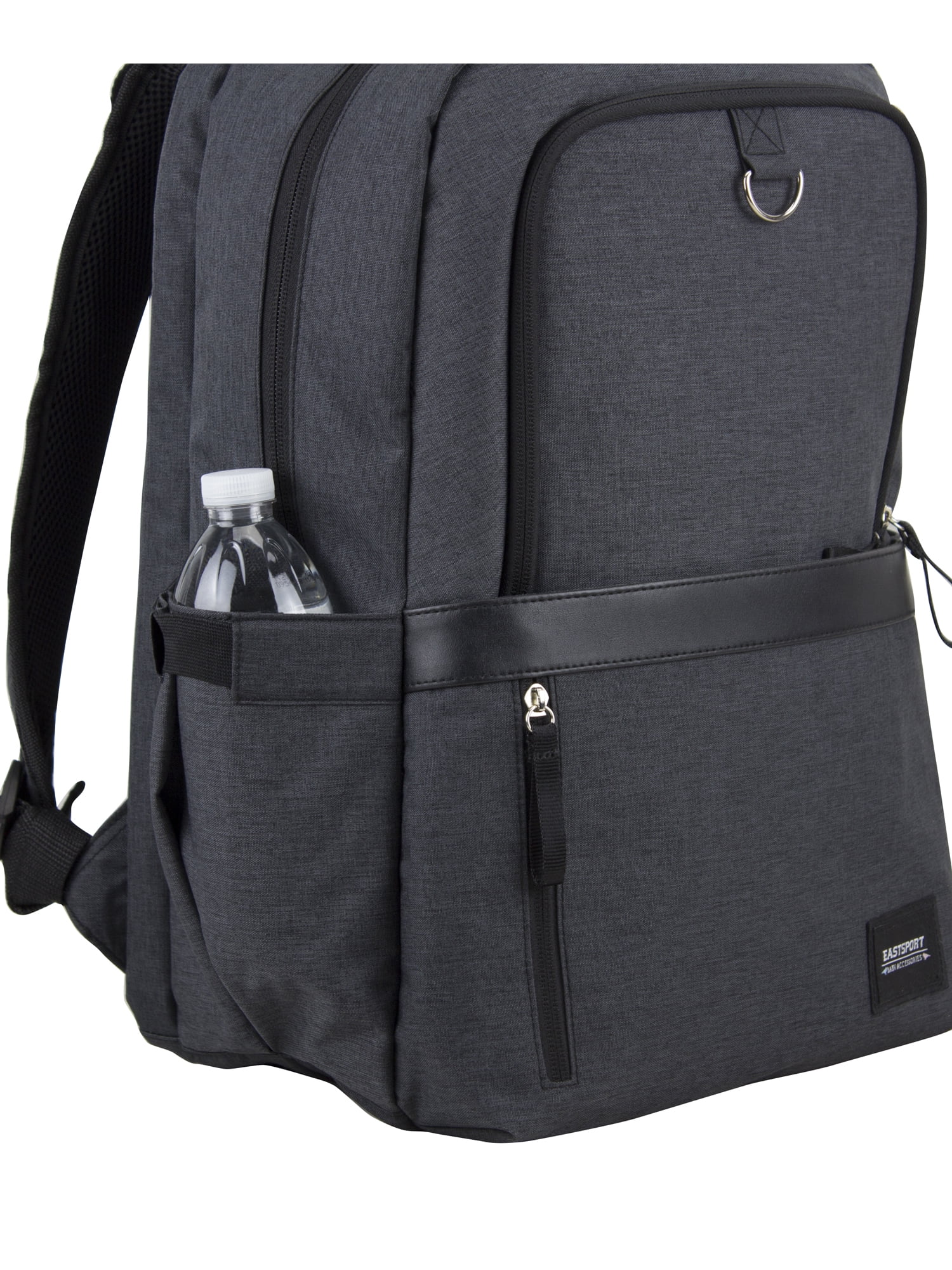 Eastsport Large Capacity Weekender Tech Backpack Diaper Bag with Changing Pad, Dark Grey