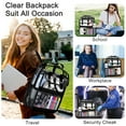 thumbnail image 6 of KOITHOT Clear Backpacks Large Heavy Duty PVC Waterproof Transparent Bookbag for School Adult Work, Black, 6 of 7