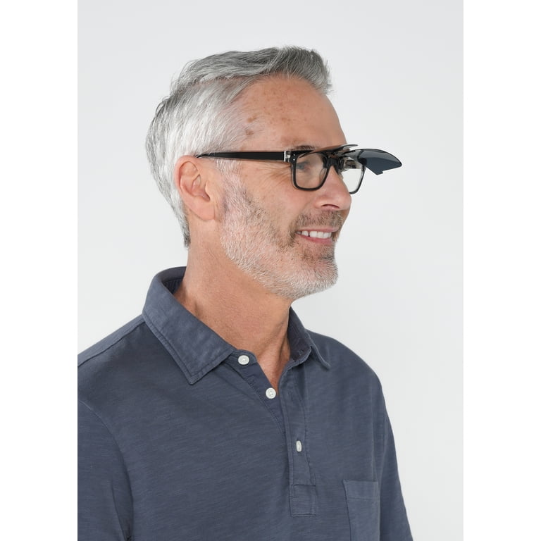 Solar Shield Rectangle Flip-Up Sunglasses photo 3