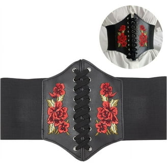 Women Ladies Soft PU Leather Wrap Around Tie Waistband Lace Up Eyelet  Corset Belt Cinch Waist Wide Dress Belt - Walmart.com