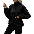 thumbnail image 2 of Yokua Thermal Fleece Jacket Button Down Fuzzy Coat for Women Warmth in Cold Weather, 2 of 10