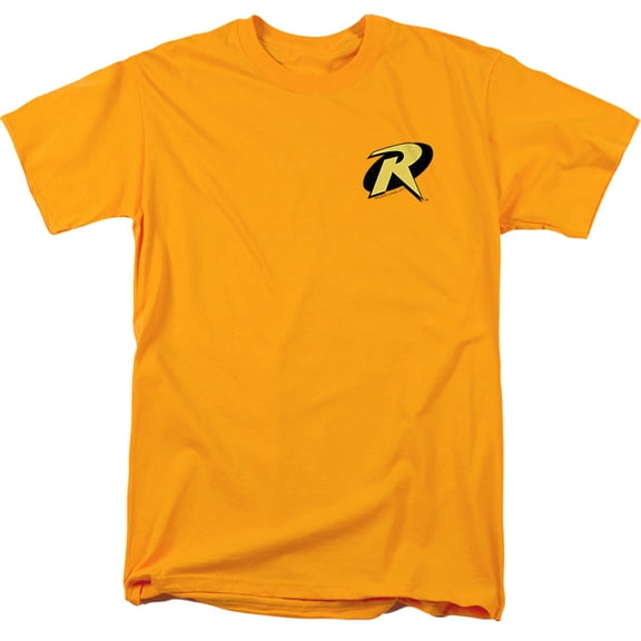 Batman Robin Logo Unisex Adult T Shirt, Gold, Small