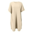 thumbnail image 3 of Tshirt Dress Women Summer Short Sleeve Crewneck Casual Beach Vacation Mini Dresses T Shirt Dresses for Women, 3 of 6