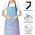 thumbnail image 6 of Pofeuu Fantasy Gradient Print Waterproof Apron with Pockets Adjustable Cooking Aprons Kitchen Bib for Baking Household Cleaning, 6 of 8