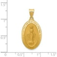 thumbnail image 4 of 14K Yellow Gold Hollow Miraculous Medal Oval Pendant (31.5 X 16) Made In United States m1434, 4 of 6