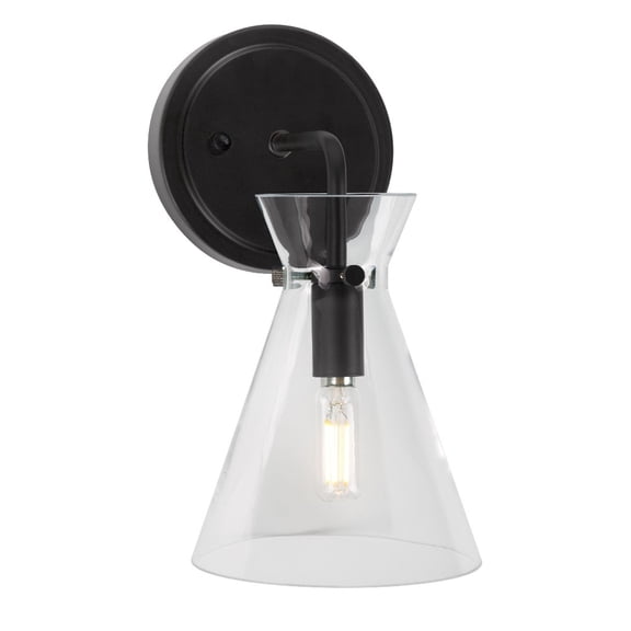 Forte Lighting 5733-01-04 Beaker Wall Sconce - Black