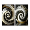 thumbnail image 2 of Designart "Contemporary Abstract Swirl I" Abstract Spirals Wall Art Set Of 2 - Black Abstract Canvas Set For Living Room Decor, 2 of 7