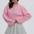 thumbnail image 3 of Maean Women Sweaters Knitted Long Sleeve Plain Tops Womens Casual Crewneck Pullover Sweater Outfits, 3 of 7