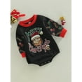 thumbnail image 3 of Christmas Rompers Toddler Baby Rompers Snowman/ Elk/ Santa Print Casual Long Sleeve Jumpsuit for Newborn Girl Boy, 3 of 8