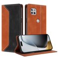 thumbnail image 1 of Phone Case for Motorola Moto One 5G Ace FOXDOCK Premium Leather,Creative Dual-Color Cover with Card Slot,Shockproof, 1 of 7