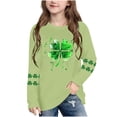thumbnail image 1 of Blusas y camisas de manga larga con cuello redondo, moda del Día de San Patricio, blusa informal con estampado bonito de manga larga para niños y niñas., 1 of 5