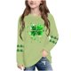 thumbnail image 1 of Blusas y camisas de manga larga con cuello redondo, moda del Día de San Patricio, blusa informal con estampado bonito de manga larga para niños y niñas., 1 of 5