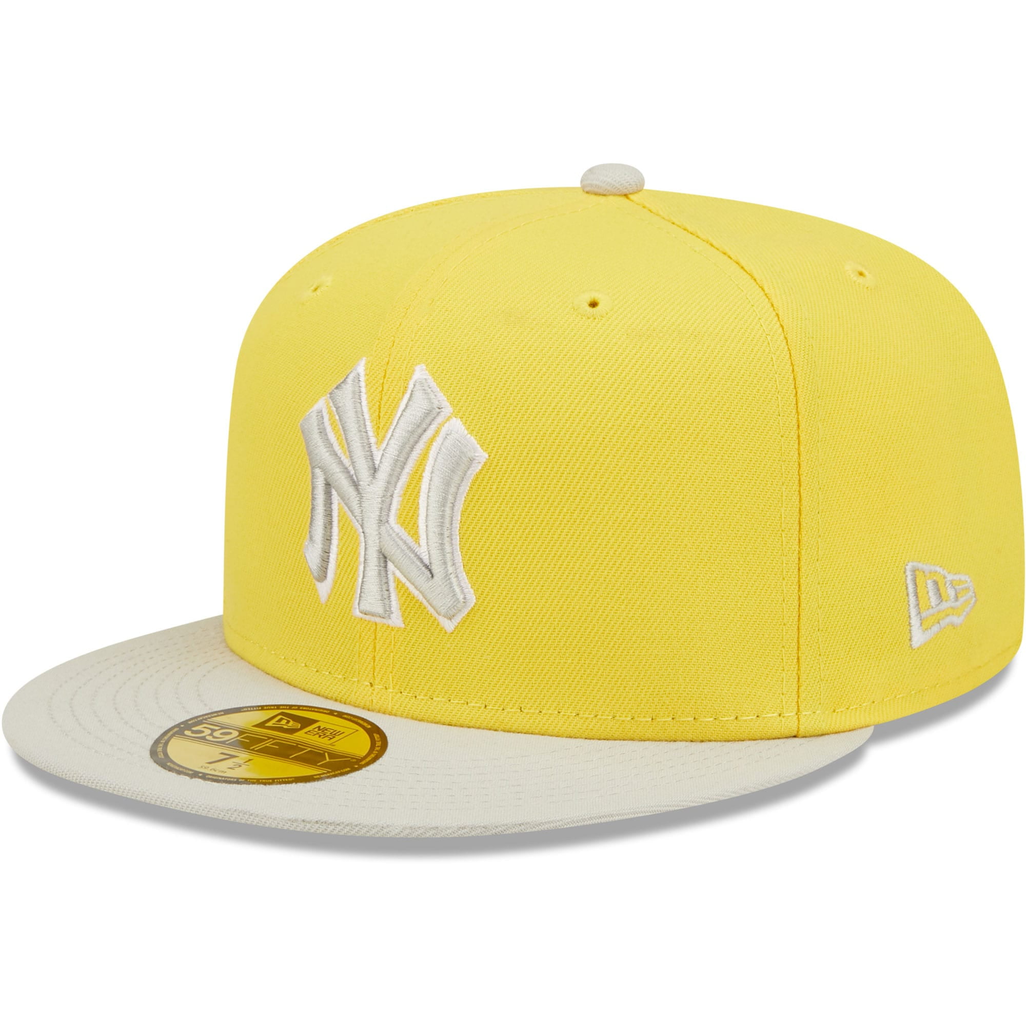 Men's New Era Yellow/Gray New York Yankees Spring Color Pack TwoTone